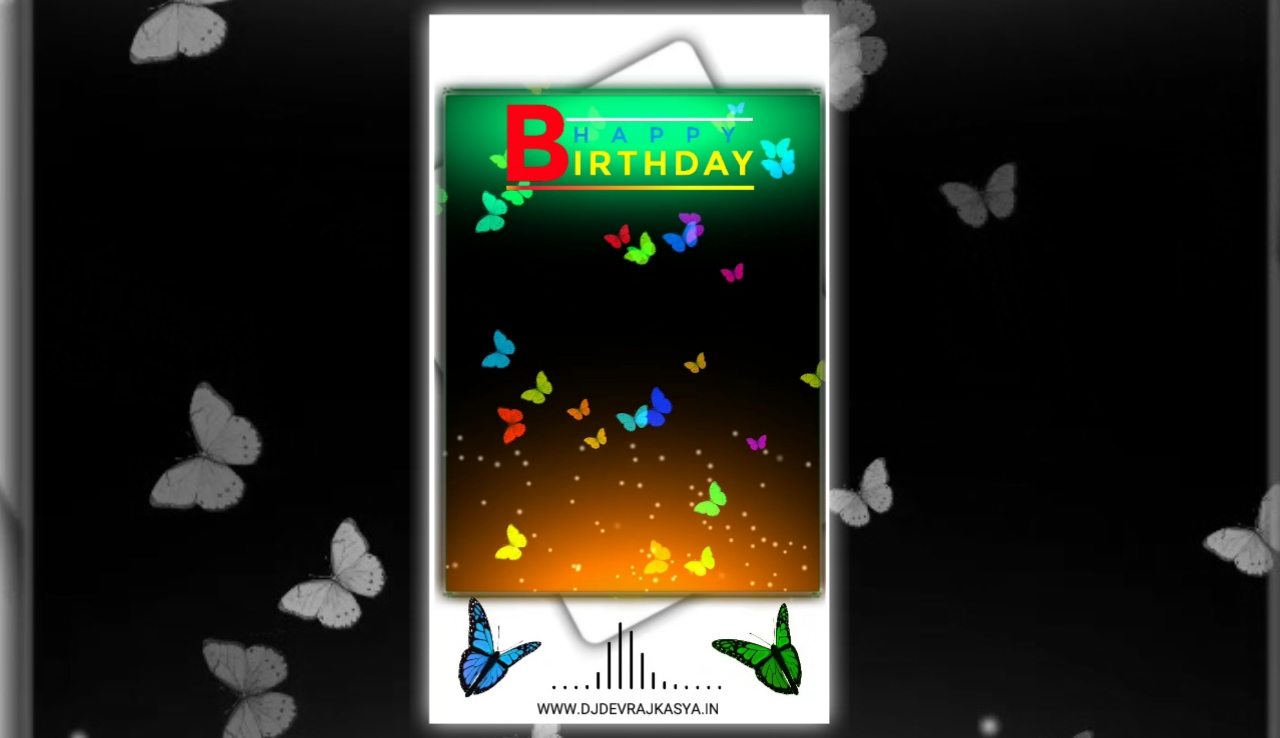 Color Lighting Happy Birthday Full Screen Visualizer Template Download Free 2022