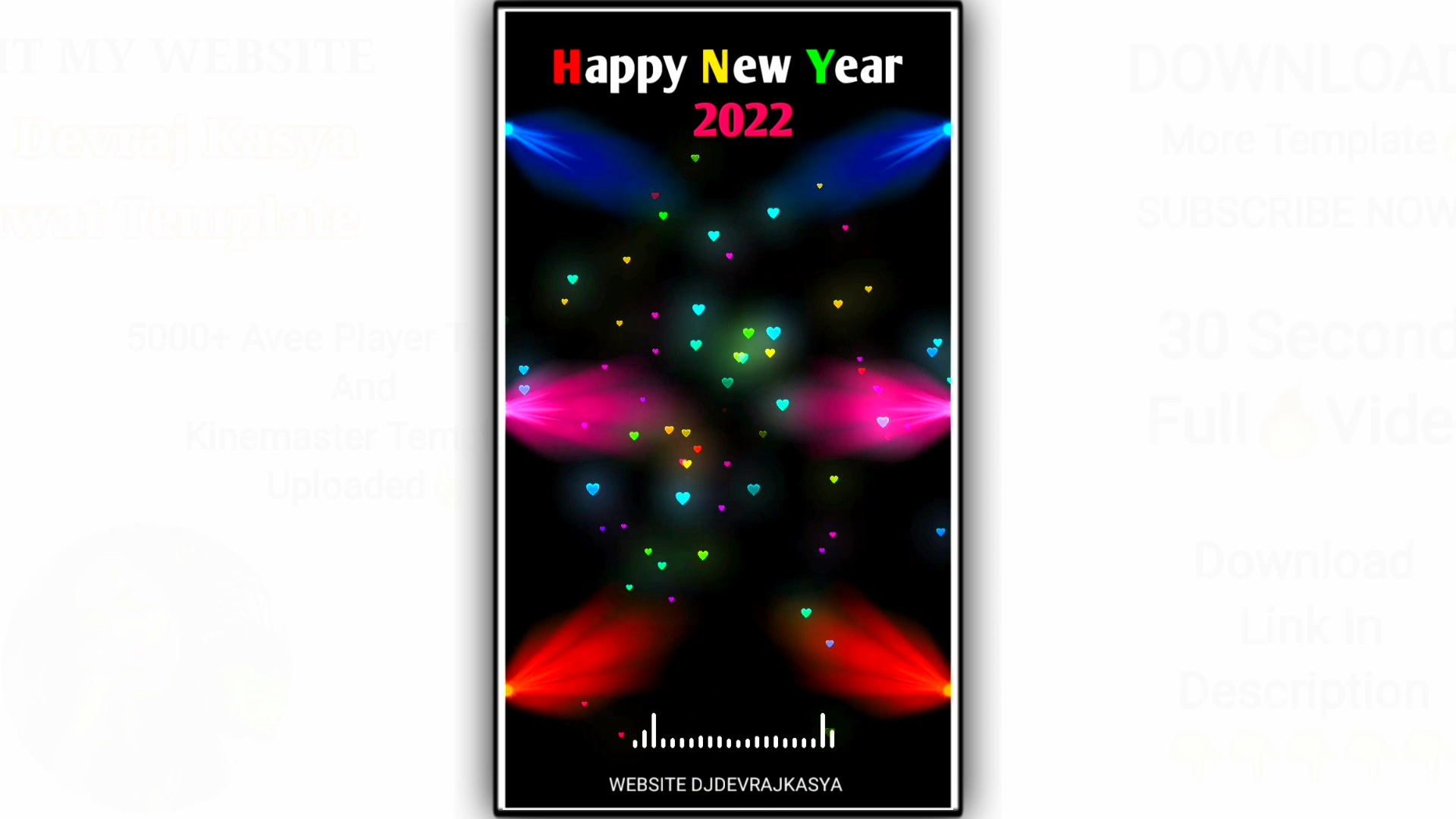 Happy New Year 2022 Avee Player Full Screen Template Download Free