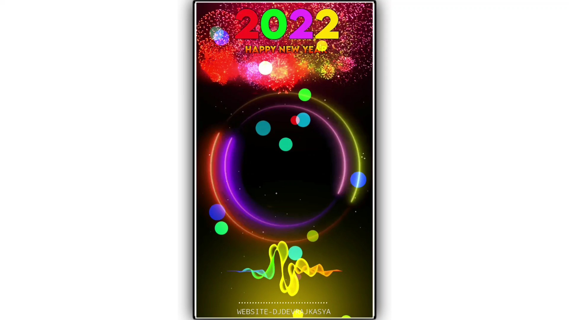 Neon Effect Happy New Year 2022 Avee Player Template Download Free