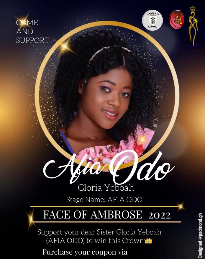 Saturday 12th March 2022 7pm is the launching of the Face of Ambrose Awards