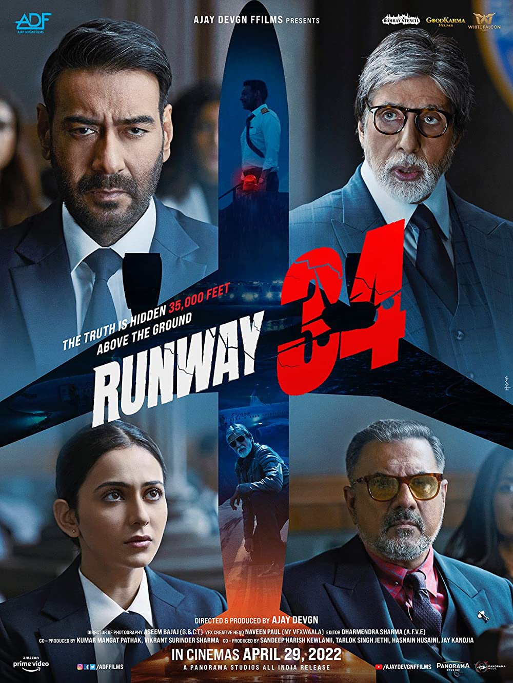 Runway 34 (2022) Hindi Full Movie 720p HQ PreDVDRip x264 1GB Download