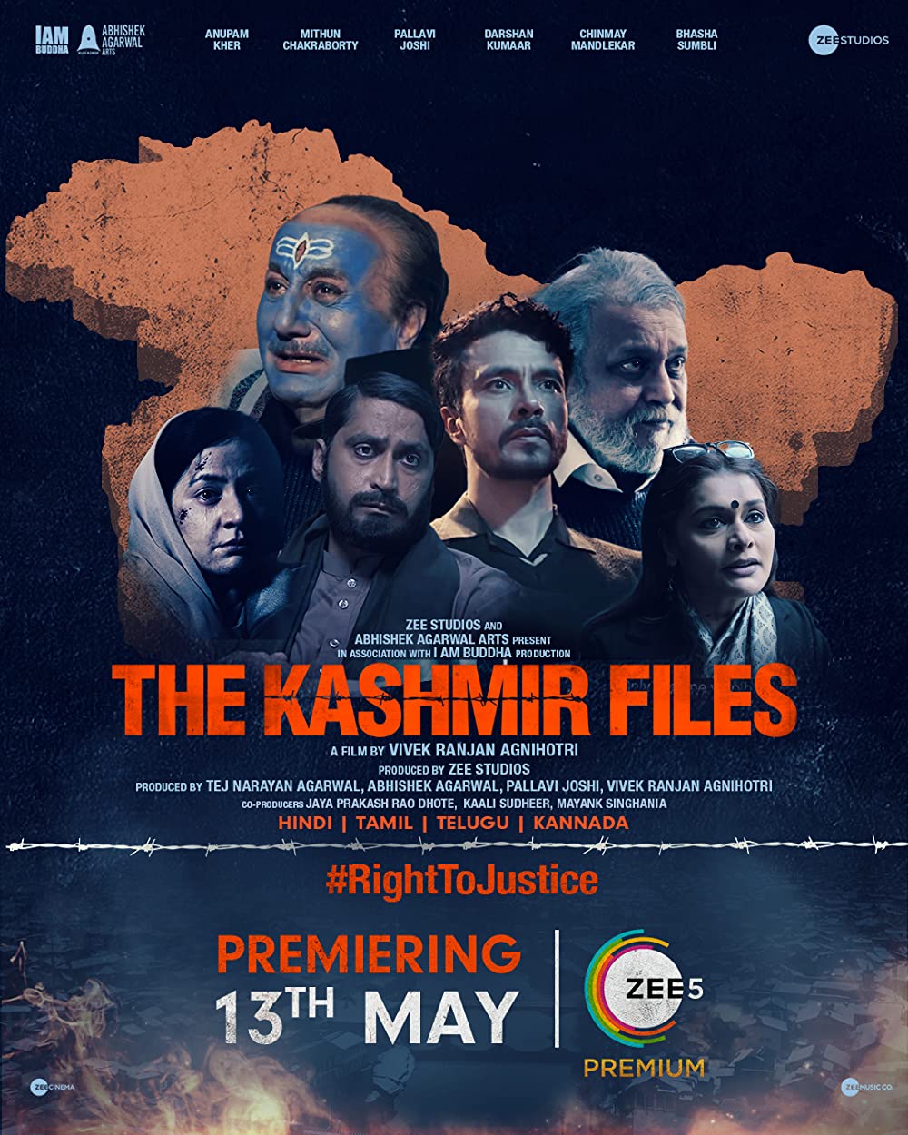 The Kashmir Files (2022) Hindi Full Movie 480p ZEE5 HDRip x264 ESub 500MB Download