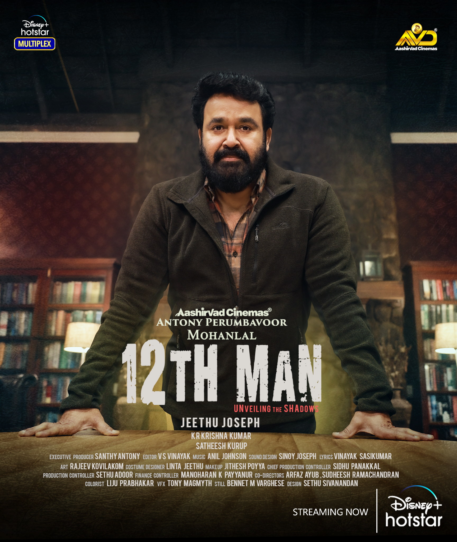 12th Man (2022) Malayalam Movie 480p DSNP HDRip ESubs 400MB Download