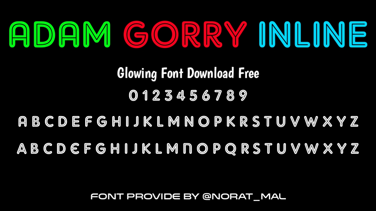 Adam Gorry Inline and Light Glowing Font Download