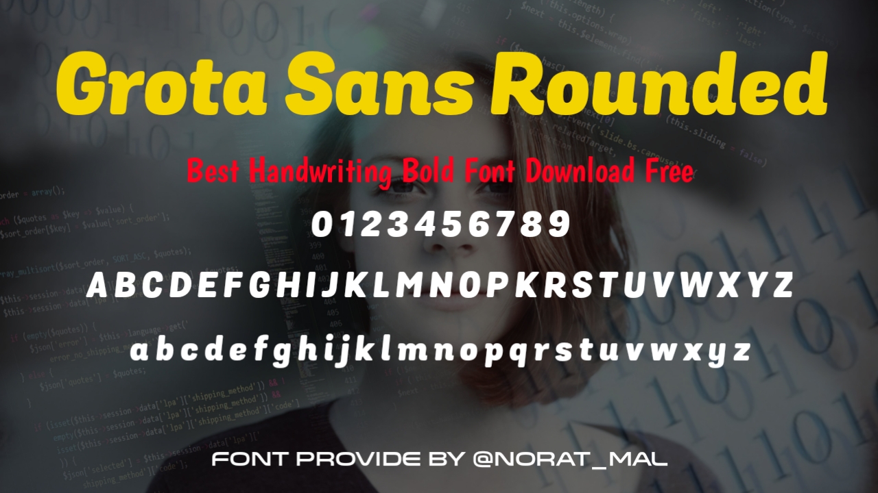 Grota Sans Rounded Awesome Bold Handwriting Font Download for Android