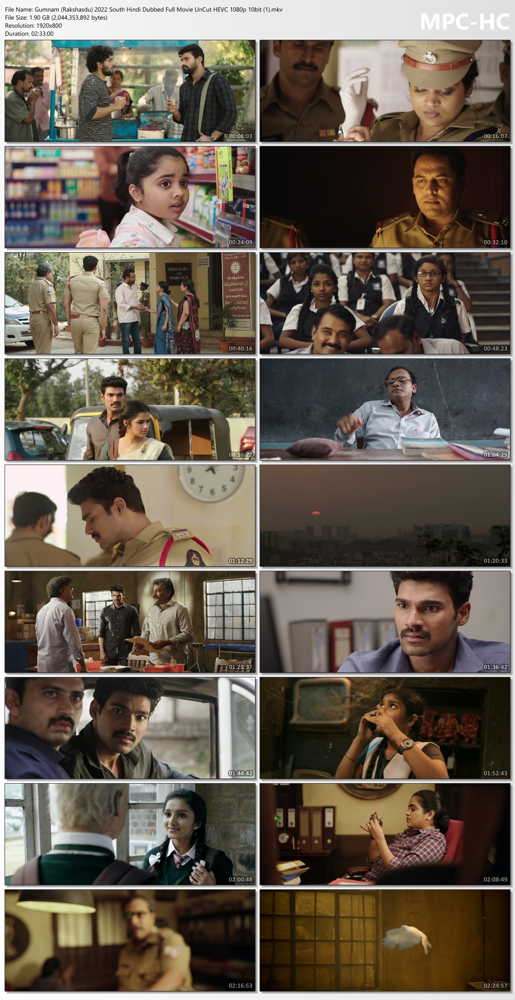 Gumnaam (Rakshasudu) 2022 Original Hindi Dubbed 1080p HDRip 1.8GB ESubs Download