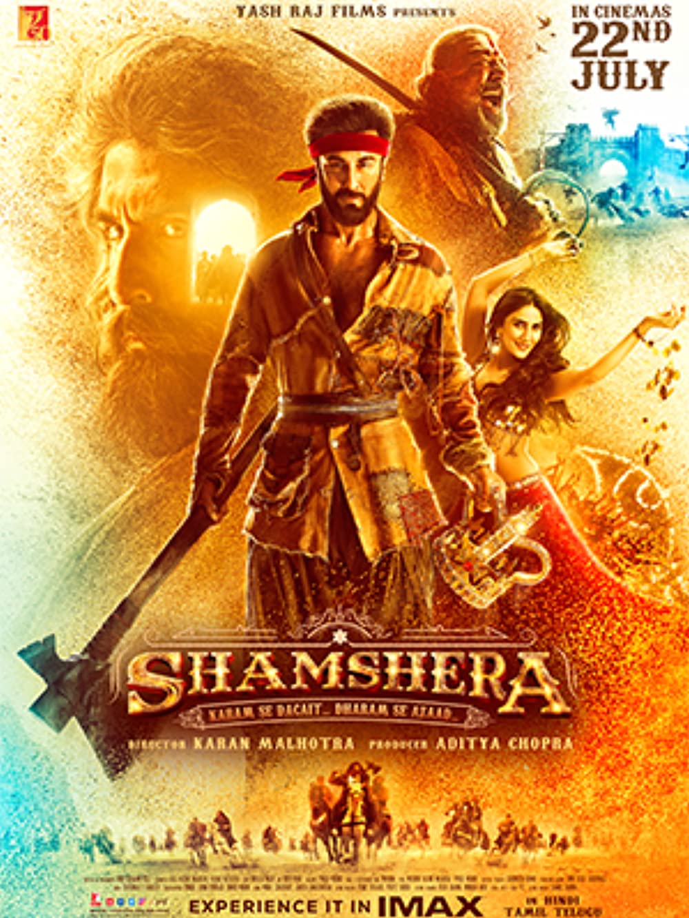 Shamshera 2022 Hindi Movie 720p PreDVDRip x264 1GB Download