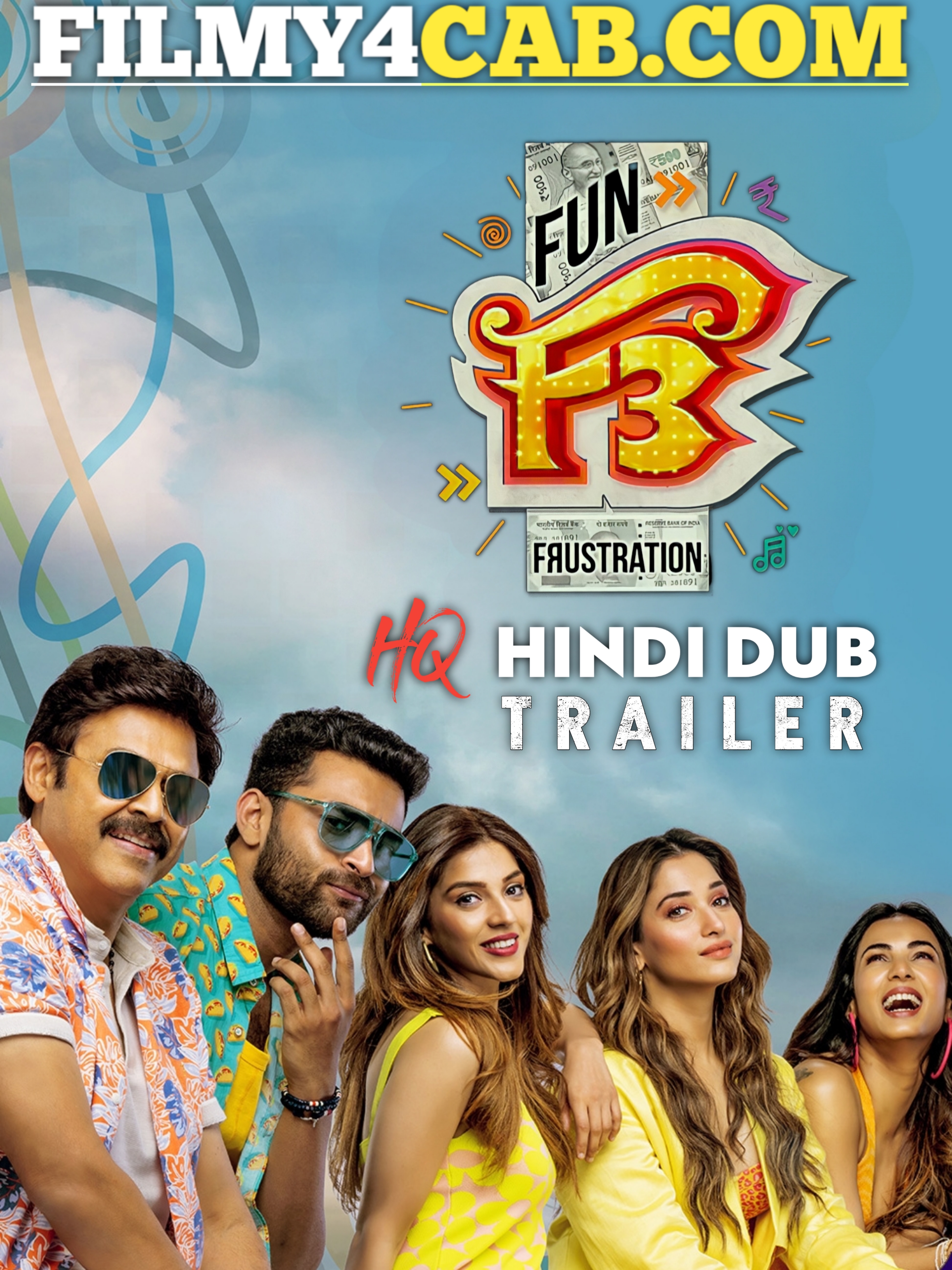 F3: Fun and Frustration (2022) New South Proper HQ Hindi Dubbed Trailer HD 480p, 720p & 1080p