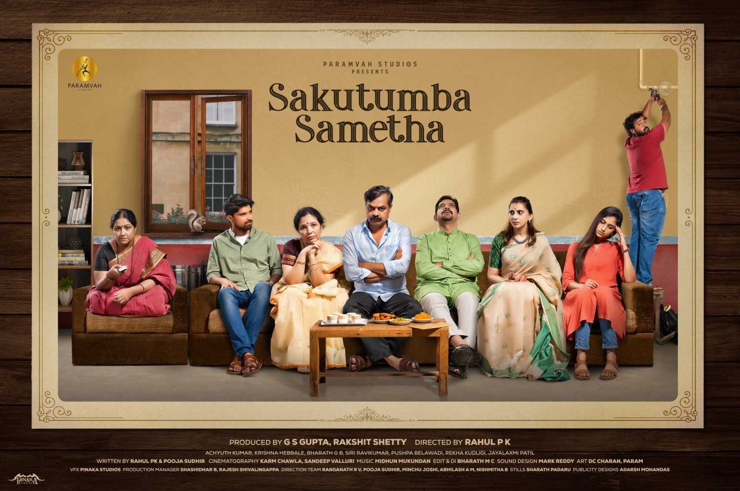 Sakutumba Sametha (2022) Kannada 720p HEVC HDRip x265 AAC Full Kannada Movie [700MB]